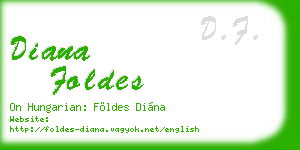diana foldes business card